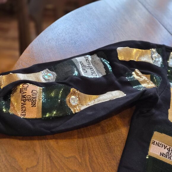 Black Scattered Champagne Bottle Sweatshirt - Picture 5 of 5